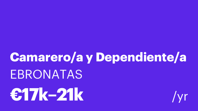 Camarero/a y Dependiente/a