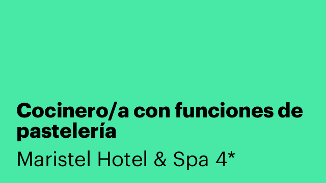 Cocinero/a con funciones de pastelería