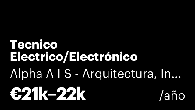 Tecnico Electrico/Electrónico