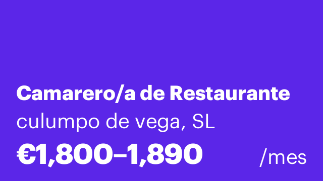 Camarero/a de Restaurante