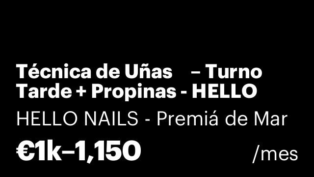 Técnica de Uñas 💅 – Turno Tarde + Propinas - HELLO NAILS