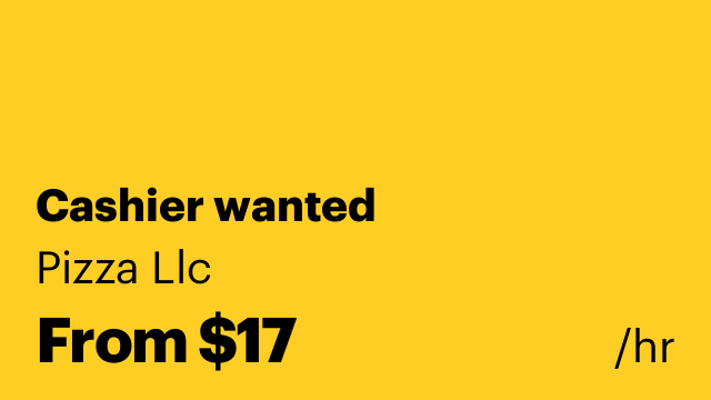 Cashier wanted