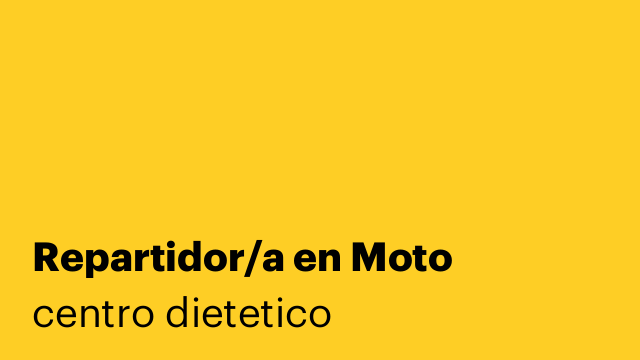 Repartidor/a en Moto