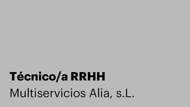 Técnico/a RRHH