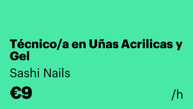 Técnico/a en Uñas Acrilicas y Gel