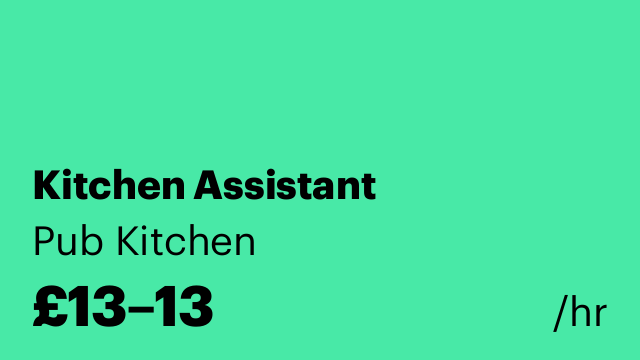 Kitchen Assistant