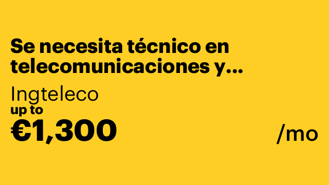 Se necesita técnico en telecomunicaciones y electricidad