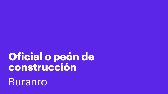 Oficial o peón de construcción
