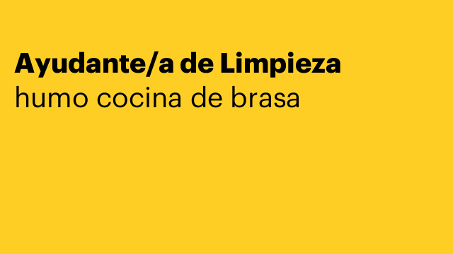 Ayudante/a de Limpieza