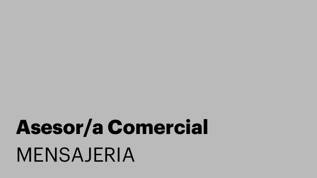 Asesor/a Comercial