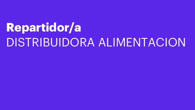 Repartidor/a