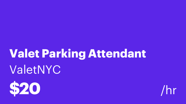 Valet Parking Attendant