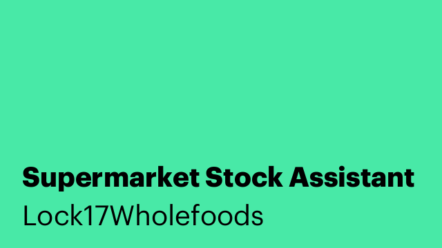 Supermarket Stock Assistant