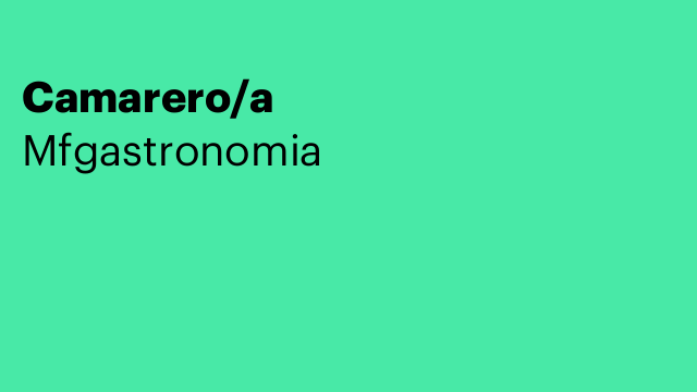 Camarero/a