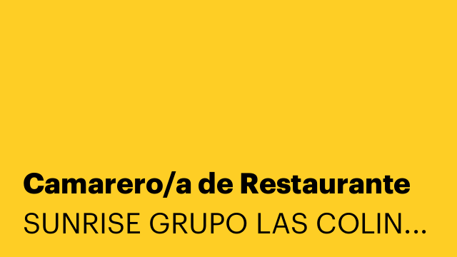 Camarero/a de Restaurante