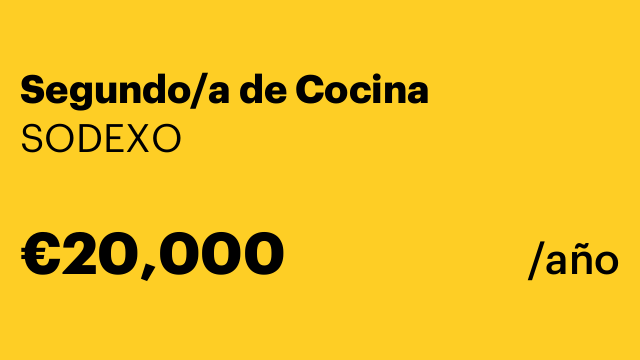 Segundo/a de Cocina