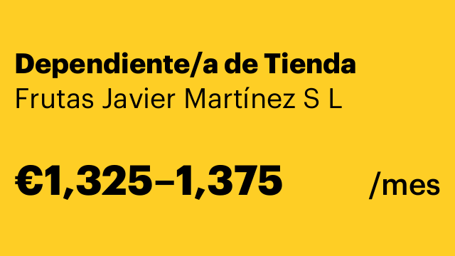 Dependiente/a de Tienda