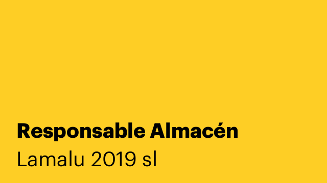 Responsable Almacén