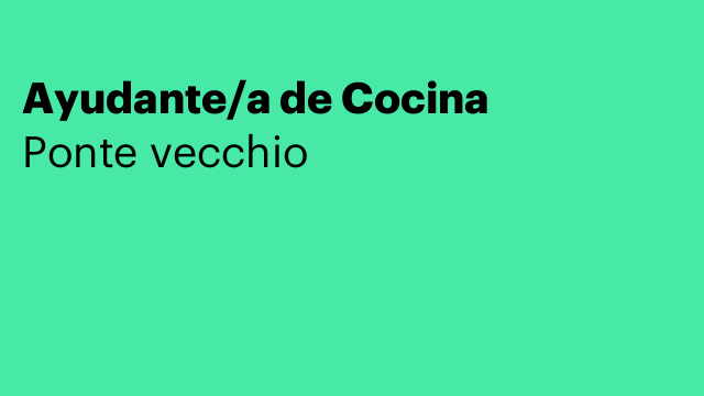 Ayudante/a de Cocina