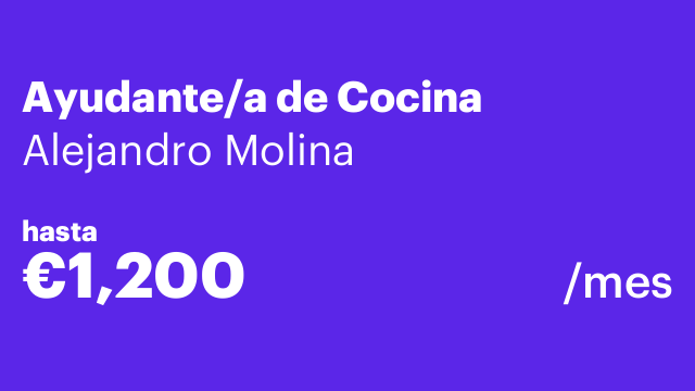 Ayudante/a de Cocina