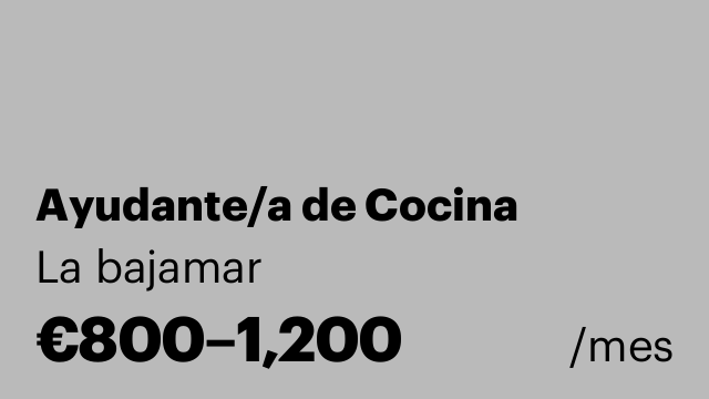 Ayudante/a de Cocina