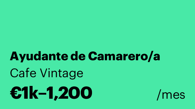 Ayudante de Camarero/a