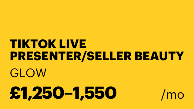 TIKTOK LIVE PRESENTER/SELLER BEAUTY