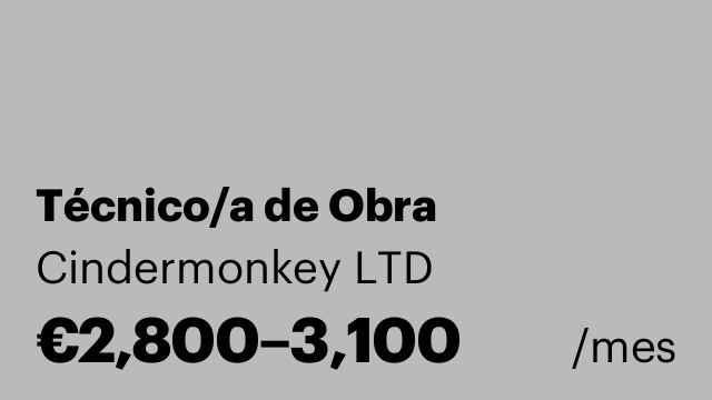 Técnico/a de Obra