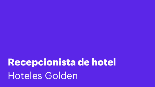 Recepcionista de hotel