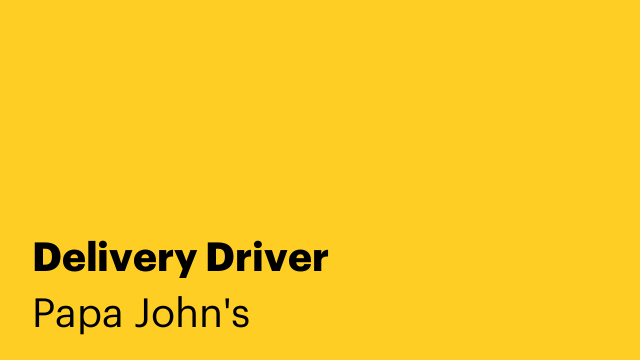 Delivery Driver