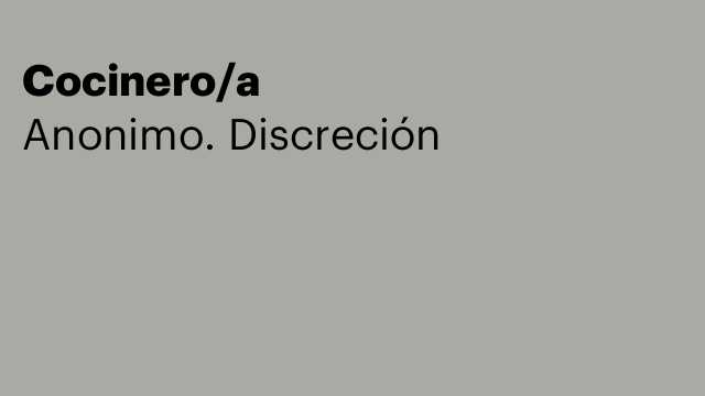 Cocinero/a