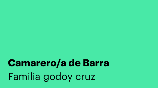 Camarero/a de Barra