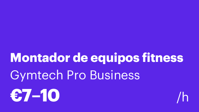 Montador de equipos fitness