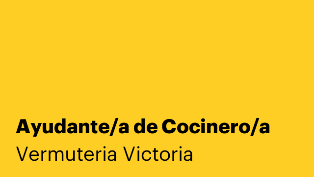 Ayudante/a de Cocinero/a