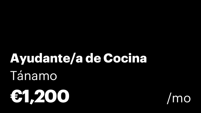 Ayudante/a de Cocina