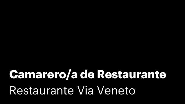 Camarero/a de Restaurante