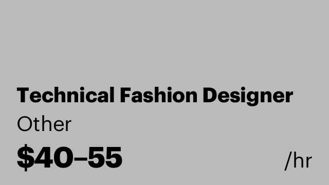Technical Fashion Designer
