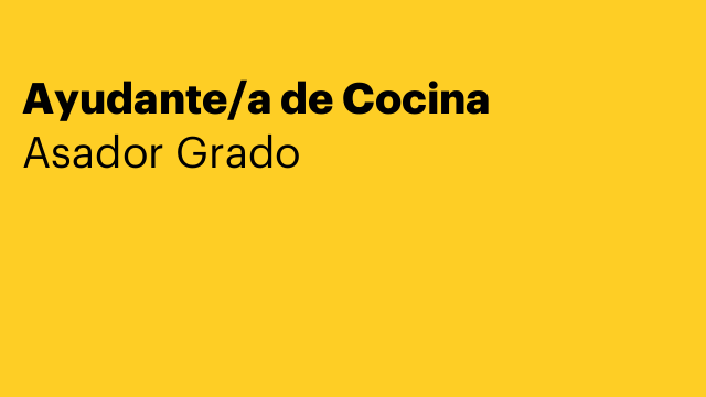 Ayudante/a de Cocina