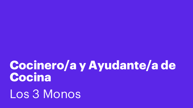 Cocinero/a y Ayudante/a de Cocina