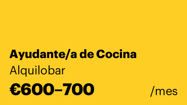 Ayudante/a de Cocina