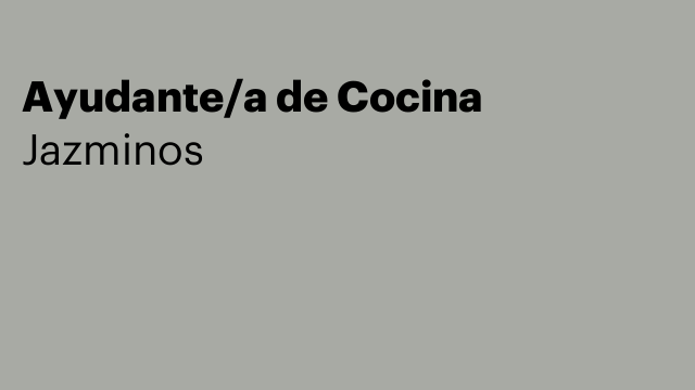 Ayudante/a de Cocina