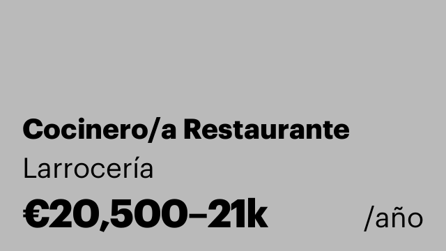 Cocinero/a Restaurante