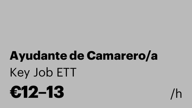 Ayudante de Camarero/a