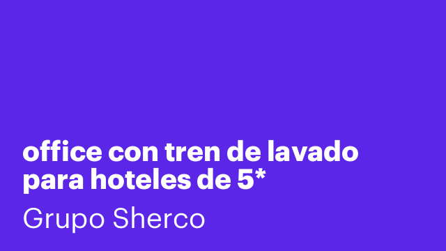 office con tren de lavado para hoteles de 5*