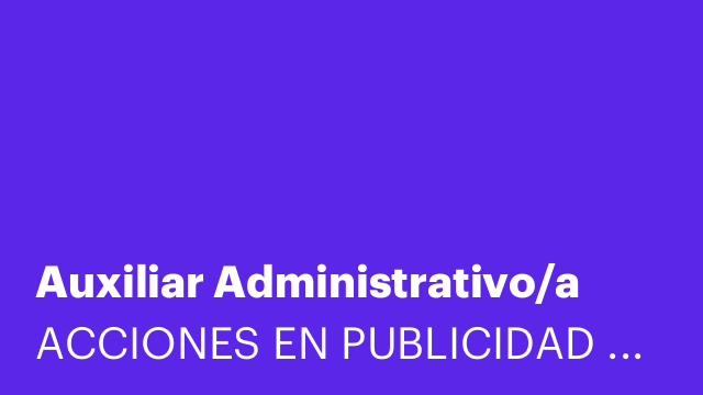 Auxiliar Administrativo/a
