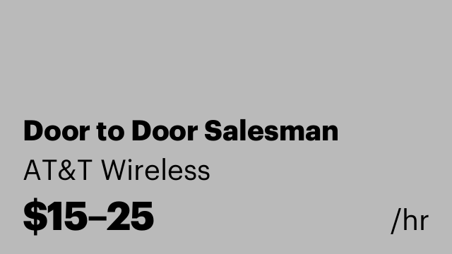 Door to Door Salesman