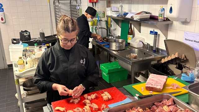 Poultry butcher and chef