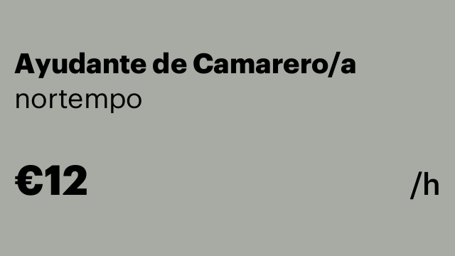 Ayudante de Camarero/a