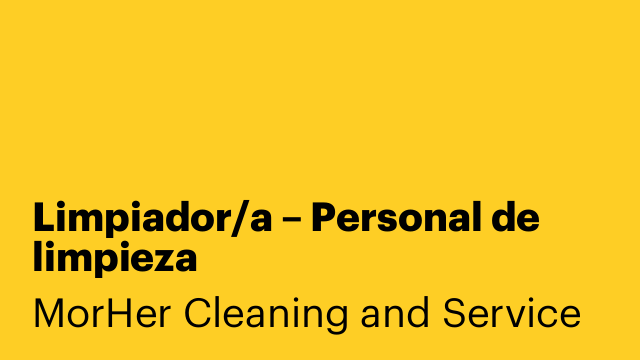 Limpiador/a – Personal de limpieza