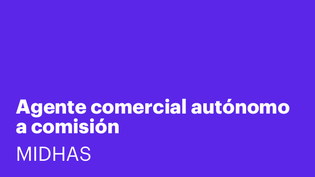 Agente comercial autónomo a comisión